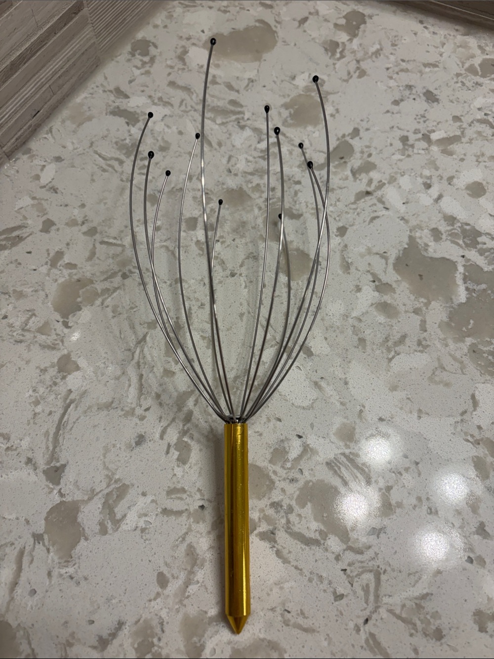 Handheld Scalp Head Massager - Gold Handle